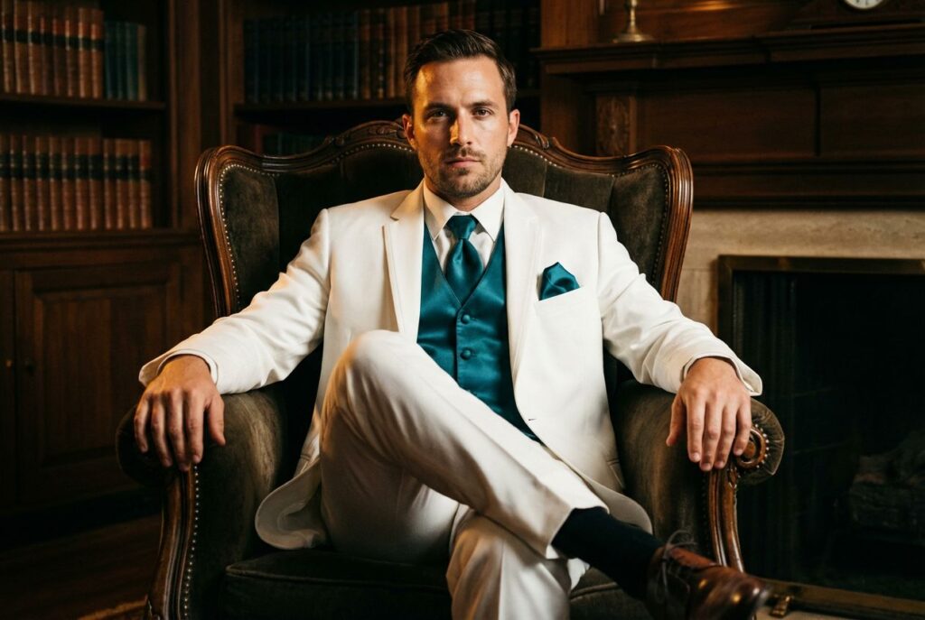 Портрет мужчины в классическом интерьере — работа нейросети Flux Портрет мужчины в классическом интерьере — работа нейросети Flux