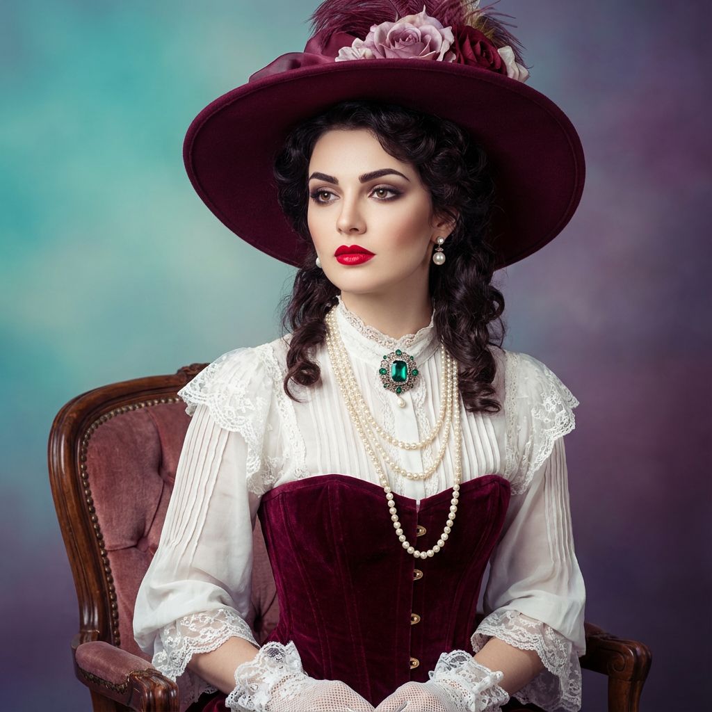 Портрет девушки в элегантном ретро-образе — фото нейросети Flux Портрет девушки в элегантном ретро-образе — фото нейросети Flux
