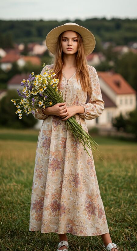 Женщина в элегантном платье и шляпе с букетом цветов: фотографии Freepik с промптом Женщина в элегантном платье и шляпе с букетом цветов: фотографии Freepik с промптом