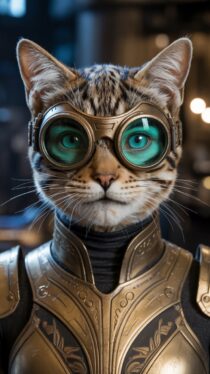 Котоматрица — фэнтези-портрет котогероя — сгенерировано нейросетью Ideogram