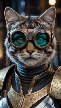 Котоматрица — фэнтези-портрет котогероя — сгенерировано нейросетью Ideogram