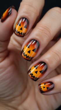 Маникюр в стиле Хэллоуина: изображение нейросети Ideogram + промпт