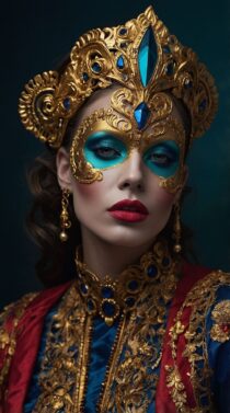 Это не фото и не живопись — это магия нейросетей: портрет с королевским макияжем — Leonardo.AI
