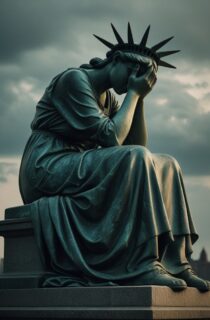 Печальная Статуя Свободы – Промпт для нейросети Leonardo.ai