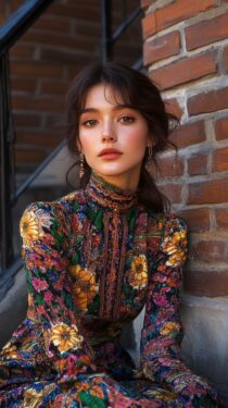 Красивые русские девушки 20 лет — Нейросеть MidJourney, 12 вертикальных фотографий