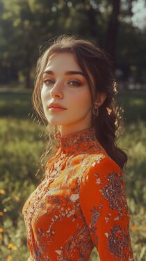 Красивые русские девушки 20 лет — Нейросеть MidJourney, 12 вертикальных фотографий