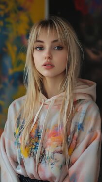 Красивые русские девушки 20 лет — Нейросеть MidJourney, 12 вертикальных фотографий