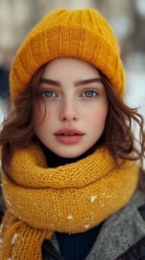 Красивые русские девушки 20 лет — Нейросеть MidJourney, 12 вертикальных фотографий