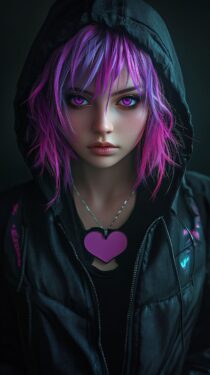 Красивые фото ИИ-девушек на экран телефона – Миджерни фото