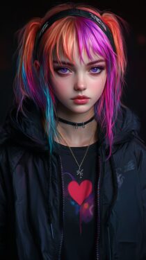 Красивые фото ИИ-девушек на экран телефона – Миджерни фото