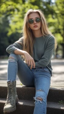 Красивые фото ИИ-девушек на экран телефона – Миджерни фото