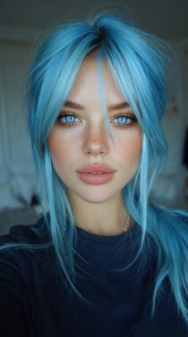 Почему девушки с голубыми глазами и синими волосами привлекают особое внимание?