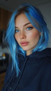 Почему девушки с голубыми глазами и синими волосами привлекают особое внимание?