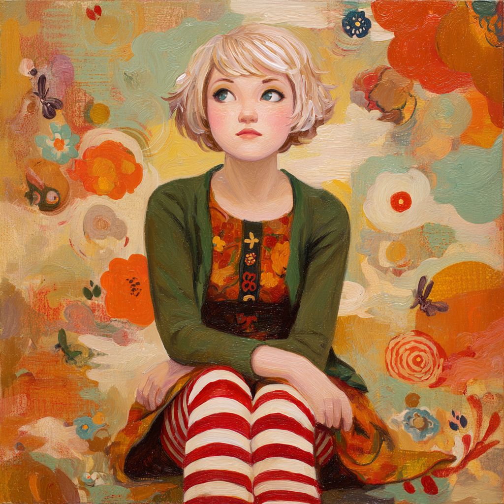 Сюрреалистичный портрет девушки с цветами: изображения MidJourney, фото+промпт Сюрреалистичный портрет девушки с цветами: изображения MidJourney, фото+промпт